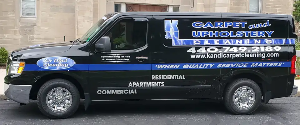 K and L Carpet and Upholstery van
